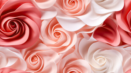 Liquid Rose background. Pink and white minimalist banner with liquid flower. Trendy digital pastel style.