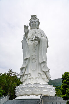 Asia's largest buddhist Guanyin statue at Tsz Shan Monastery in Hong Kong