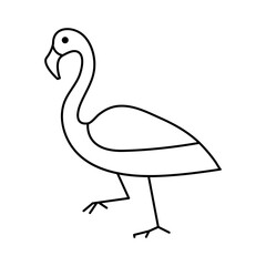 Continuous one line drawing of heron bird  vector illustration