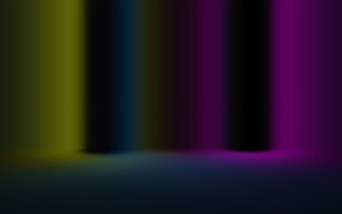 Naklejka premium Abstract 3d render of light emitter glass with iridescent holographic vibrant gradient wave texture. Design element for banner, background, wallpaper, header, poster or cover.