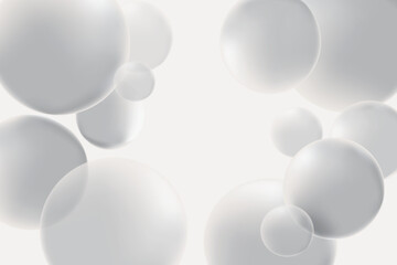 White soap foam bubble abstract vector background