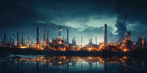 Obraz na płótnie Canvas Factory oil and gas industry