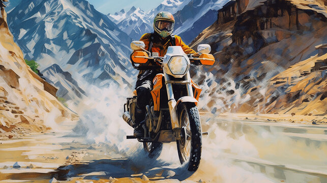 ADV bike in the mountains