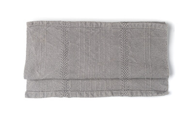 Grey Linen Napkin Cloth, Vintage Folded Tablecloth, Natural Eco Textile, Linen Napkin