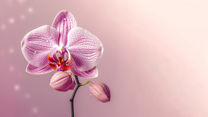 Fototapeta na wymiar Pink Moth (Phalaenopsis amabilis) orchid flower background, Flowers composition as background project graphic design