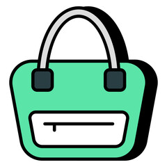 An icon design of handbag having editable quality 