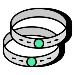 Conceptualizing flat design icon of armlet 