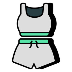 Beautiful design icon of sports outfit 