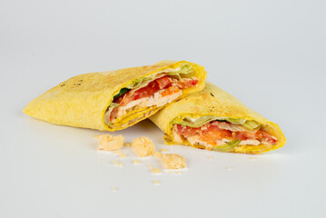 Lavash with cucumbers and tomatoes is ready. And you can make a lot of interesting things from a simple lavash, because there are so many different fillings.