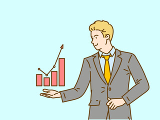 business person with graph
