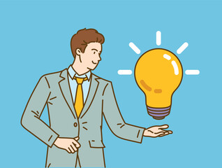 businessman with idea