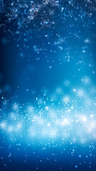 Obraz premium Abstract winter background with snowflakes, generative AI.
