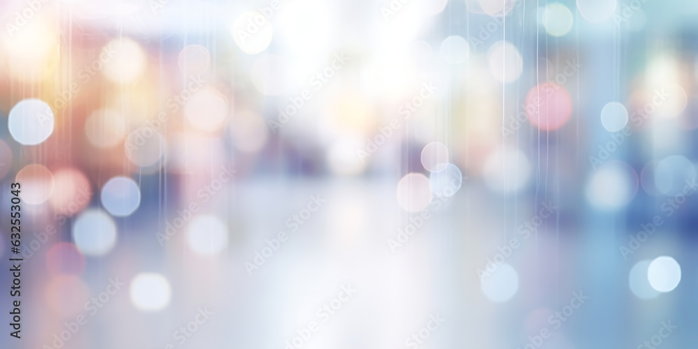 Poster Generative AI : Abstract blurred people in seminar or event for background