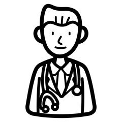 doctor line icon style