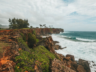 hawaii, kauai, island, coast, shore, ocean, landscape, sky, sea, coastline, view, hiking, hike,...