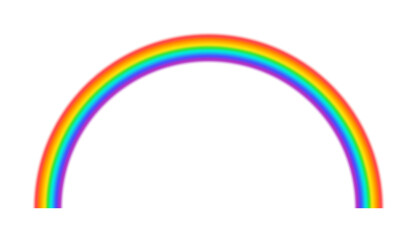 Narrow blurred rainbow isolated PNG