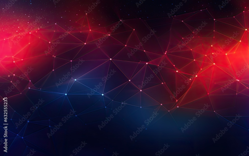 Poster concept of network. abstract futuristic technology with polygonal shapes on dark blue background. co