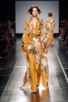 shot of a model on the catwalk