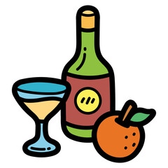 still life filled outline icon style