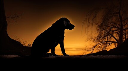 Silhouette of a canine