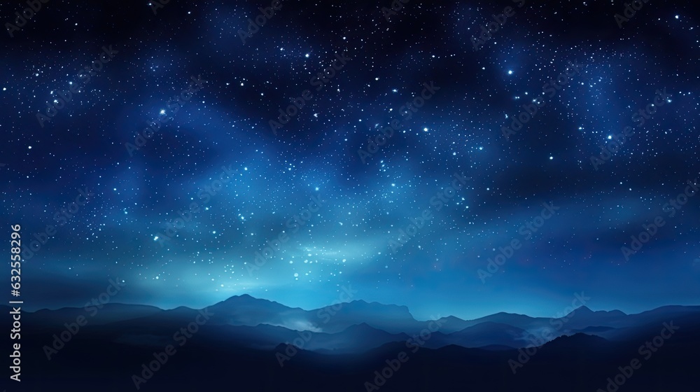 Wall mural stunning panoramic view of starry night sky with milky way - Wall murals