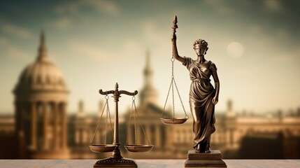 Justice scales silhouette on white background with legal law theme image