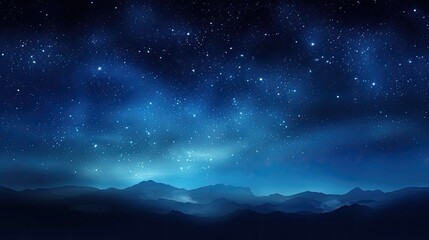 Naklejka na ściany i meble Stunning panoramic view of starry night sky with Milky Way