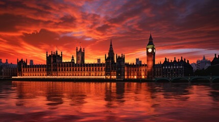 Fototapeta premium Parliament building at twilight