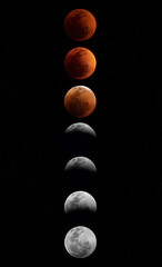 Super Flower Blood moon - Penumbral Phase - Total Lunar eclipse taken on May 15, 2022, Canada