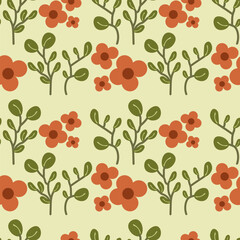 Flower vector ilustration seamless patern.Great for textile,fabric,wrapping paper,and any print.