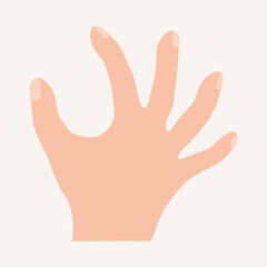 simple vector illustration hand kipping something
