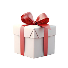 Obraz premium Isolated black transparent background with white box and red ribbons