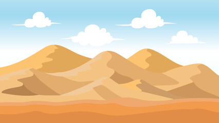Fototapeta na wymiar vector illustration of desert landscape