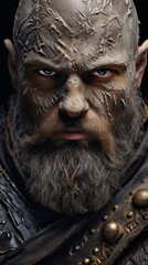 A powerful portrait of a resilient survivor, radiating strength and courage. This depiction embodies the triumph of enduring challenges and emerging stronger.