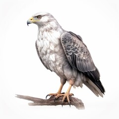 Obraz premium Gray hawk bird isolated on white. Generative AI