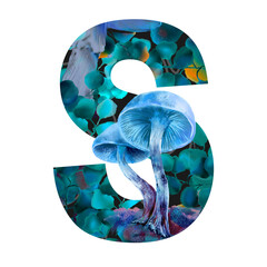 Magic forest alphabet.
A fabulous, atmospheric forest alphabet  from leaves and mushrooms  
