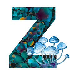 Magic forest alphabet.
A fabulous, atmospheric forest alphabet  from leaves and mushrooms  
