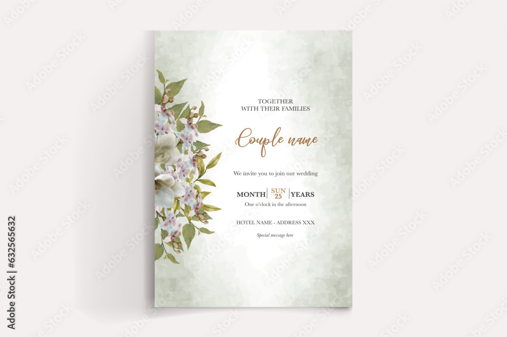 Wall mural save the date wedding invitation templates - Wall murals