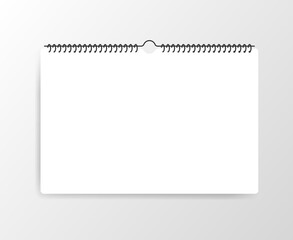 Empty sheet of paper. Flat, white. Sheet in a notebook. Vector icons