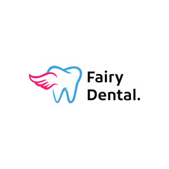 Fairy dental clinic icon logo illustration