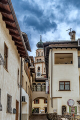 Fototapeta na wymiar Levico Terme small streets in Italy