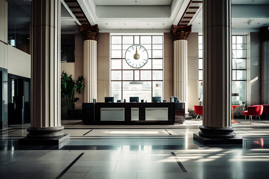 Financial Services. Bank Branch in a Prominent Business Building