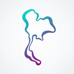 Thailand - Outline Map