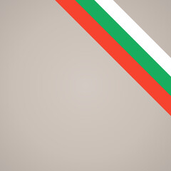 Corner ribbon flag of Bulgaria