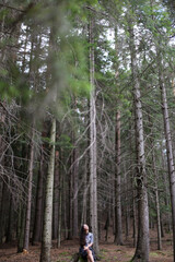 Obraz premium In the mountains, Carpathian mountains travel, beautiful nature background, traveling to Ukraine