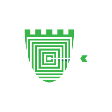 recommend clip art: Shield target Logo designs template. Shield combined with arrow and target sign.