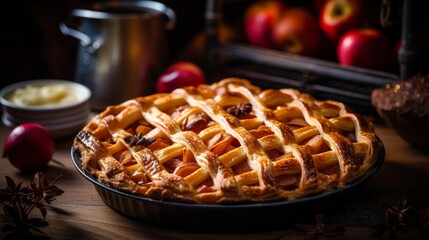 apple pie with cinnamon