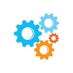 Gear logo vector illustration abstract design