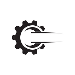 Gear logo vector illustration abstract design