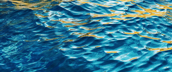 Fototapeta na wymiar water banner wave background abstract summer design sea blue texture ripple. Generative AI.